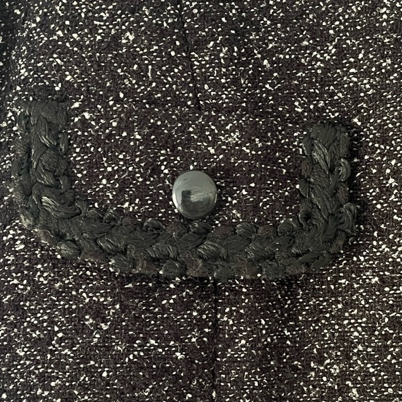 Modus Art Channel type black & white tweed jacket with braided edge detailing M - Picture 3 of 9